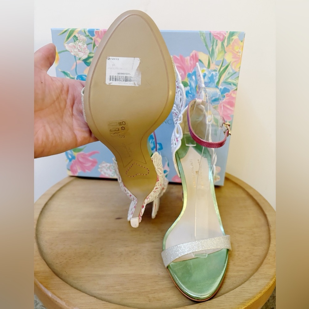 New Sophia Webster x LoveShackFancy Chiara Butterfly Heels - Picture 13 of 13
